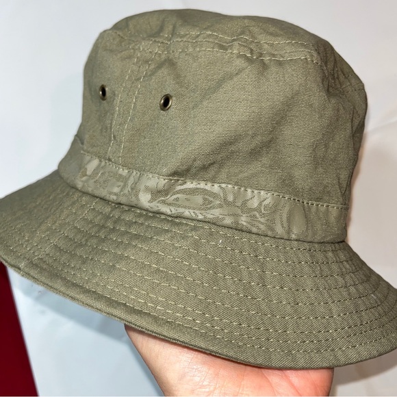 DPC army GREEN Canvas HAT L FLOPPY Sun CAP Beach Cotton Vented DORFMAN PACIFIC L - Picture 6 of 16